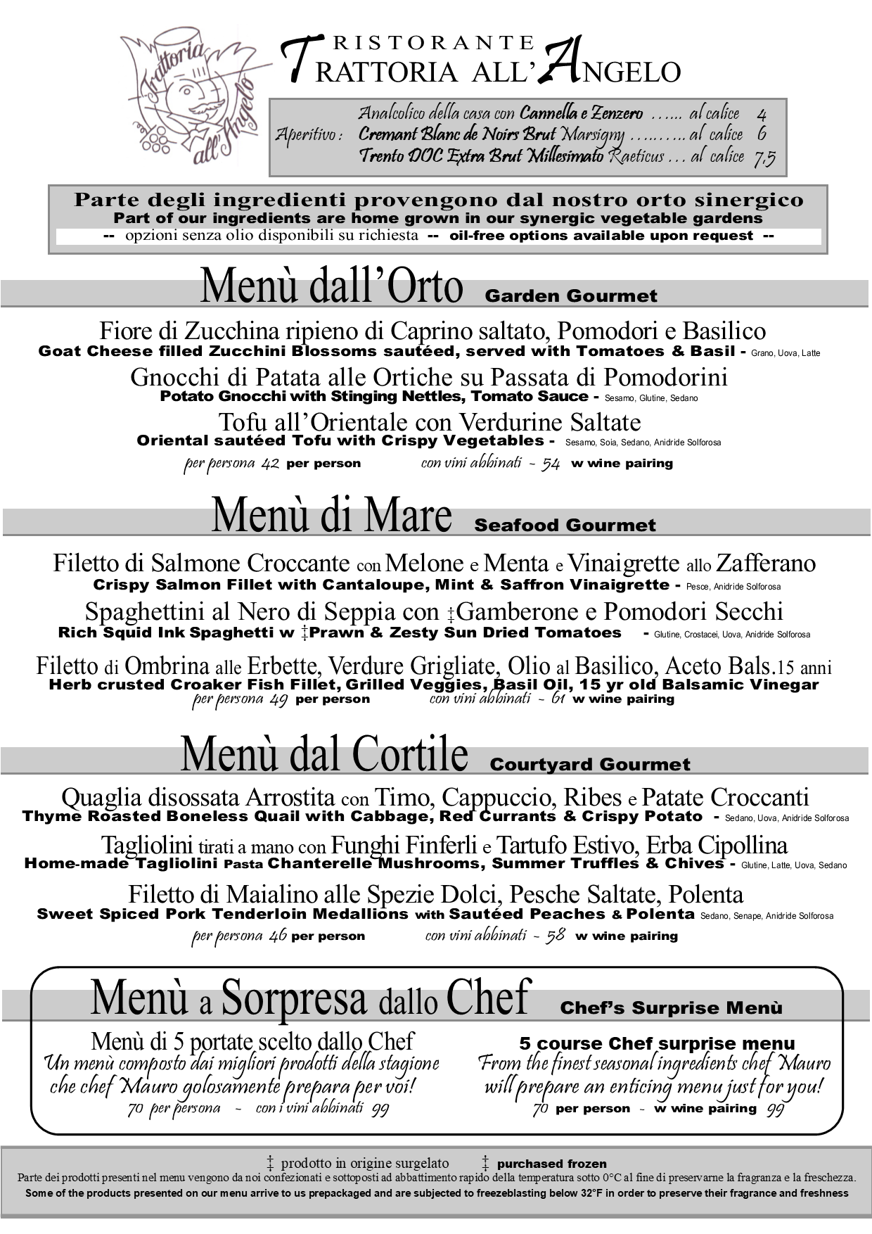 Tasting menù
