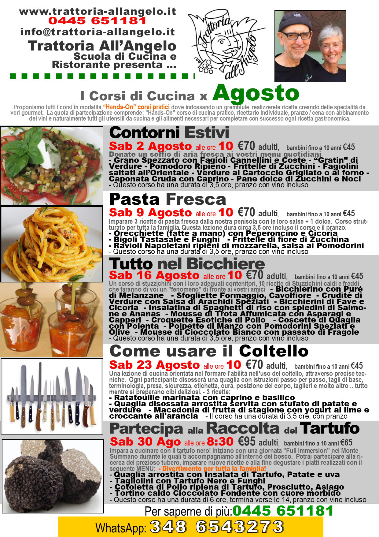 Corsi di cucina Marzo 2025