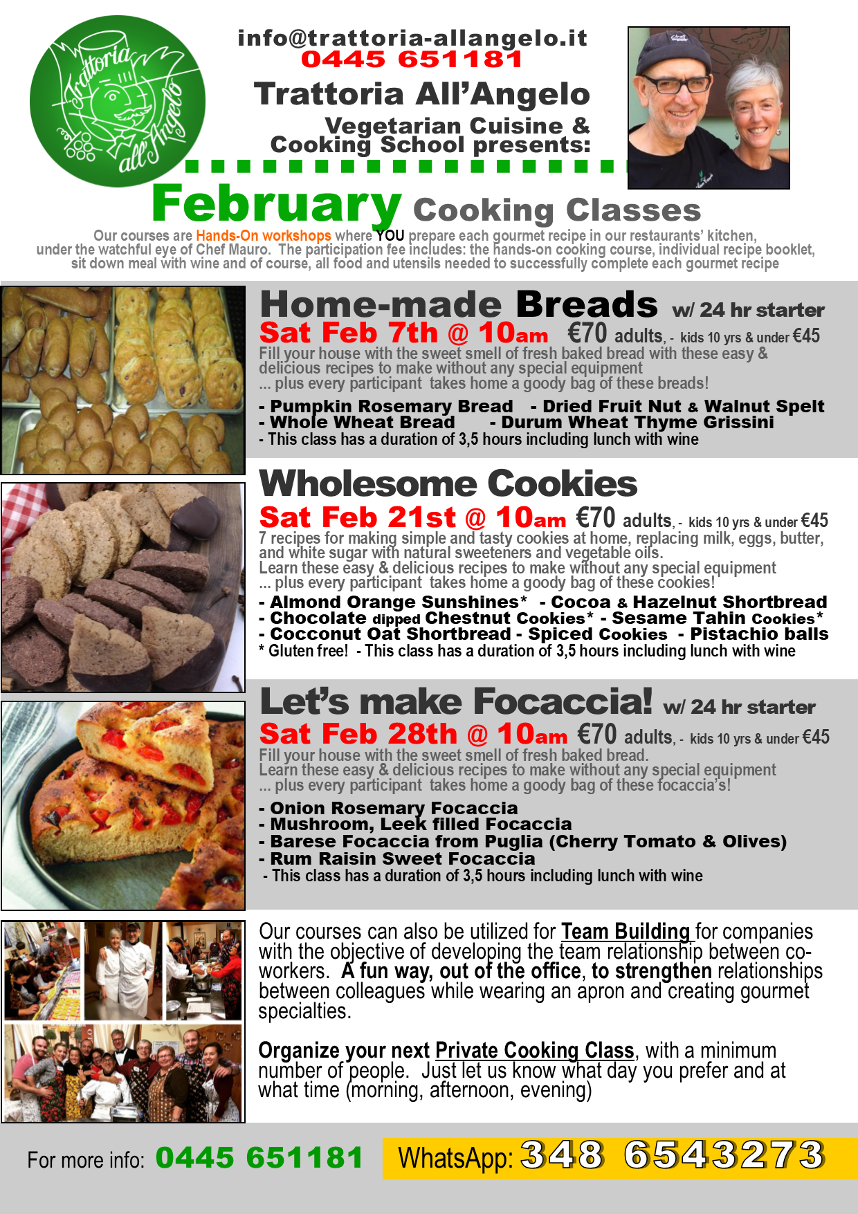  February courses