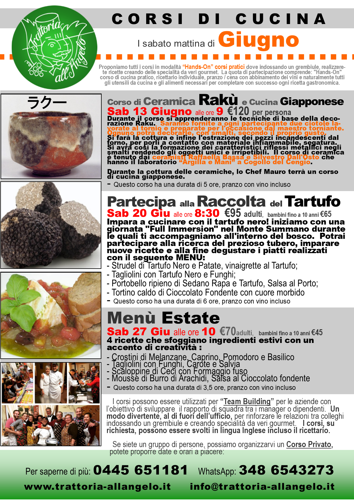 Corsi di cucina Giugno