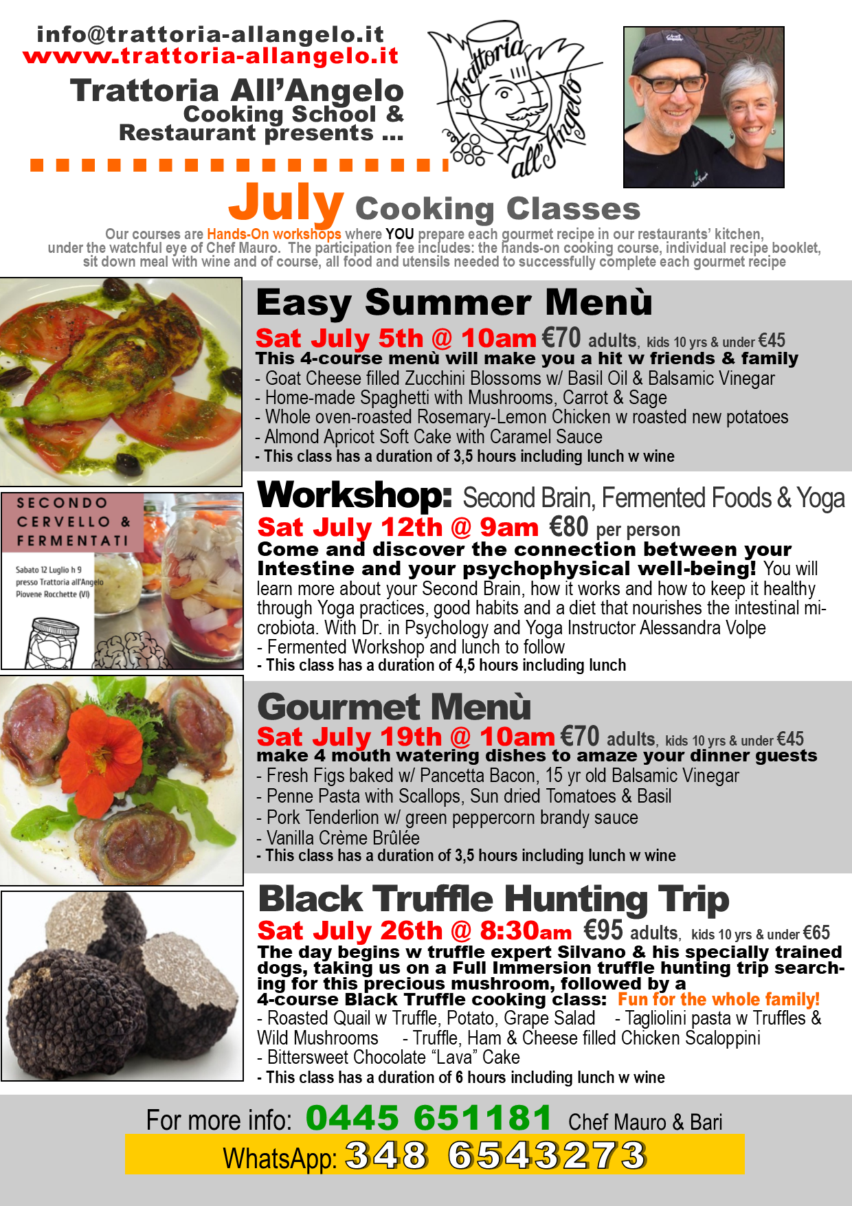 July cooking classes