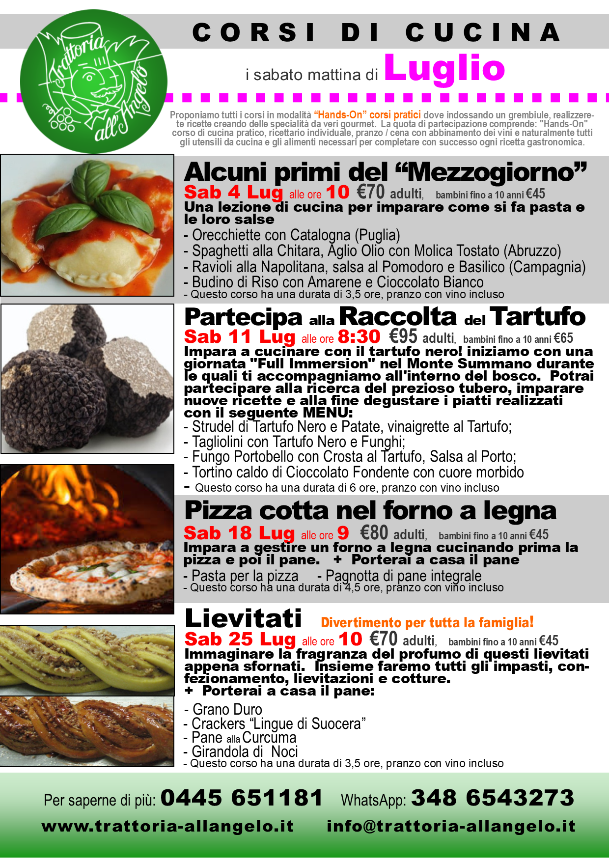 Corsi di Cucina Luglio