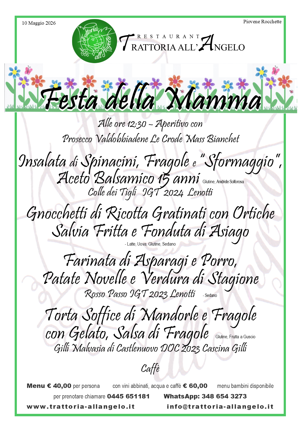 Pranzo Festa della Mamma