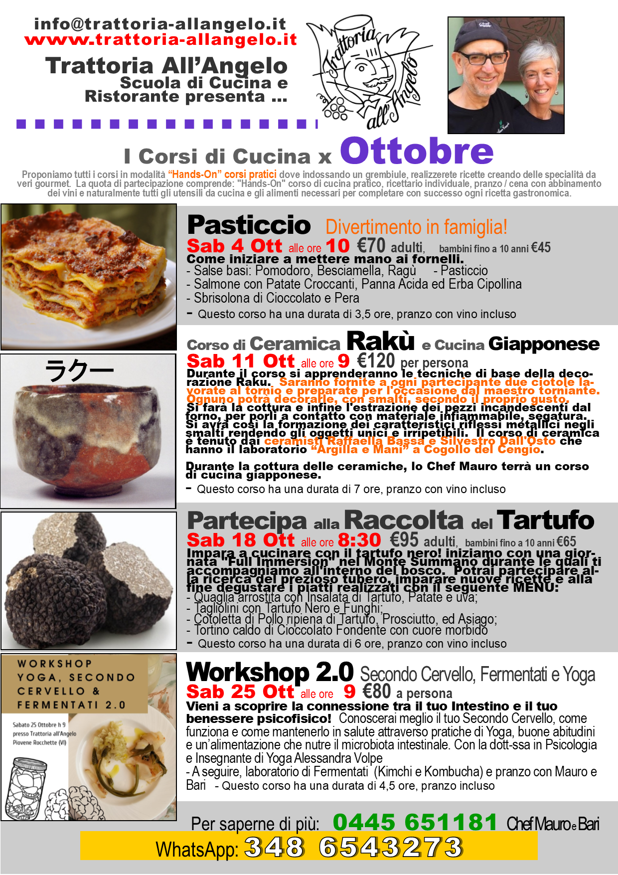 Corsi di cucina Marzo 2025